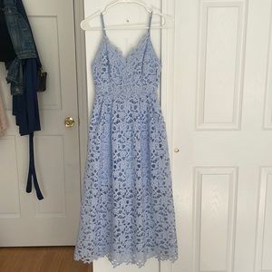 ASTR Blue Lace Midi Dress